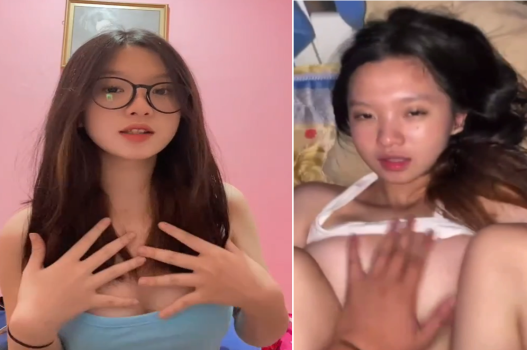 Bắt bạn gái banh háng còn mồm ngậm quần lót
