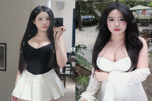 Check hàng em Giang bím hồng trắng nõn